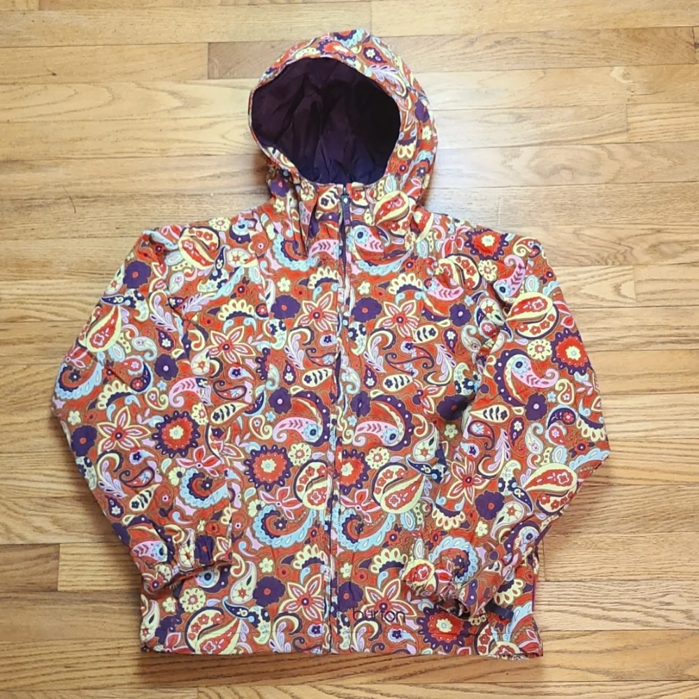 Burton retro paisley ski snow jacket
